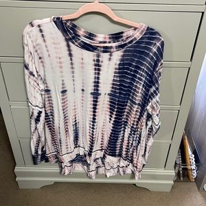 Pink and blue tie dye